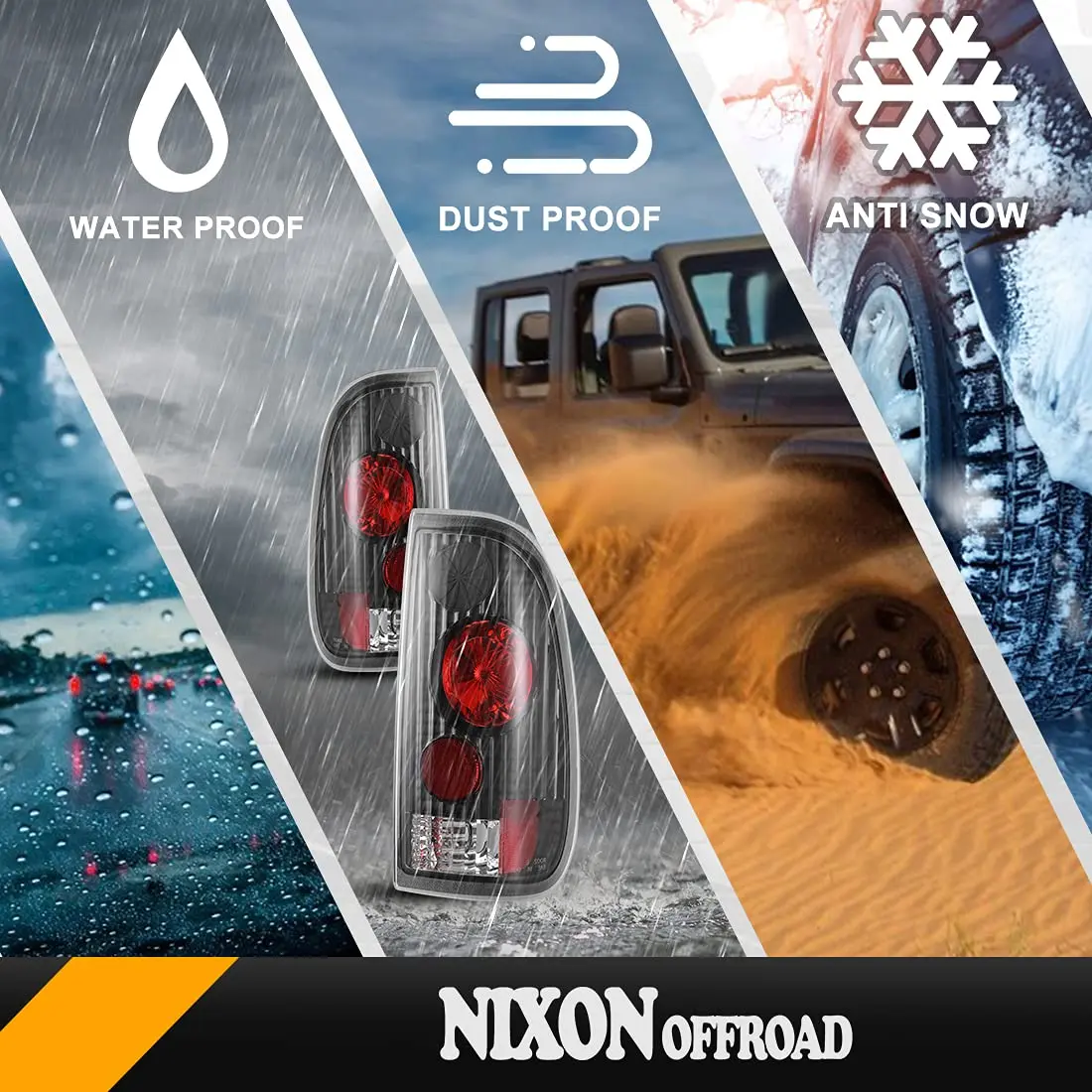 Nixon Offroad LED Tail Lights Assembly for 1997-2003 Ford F-150 F-250 | DOT/SAE Compliant, Waterproof, Easy Fit - view 5