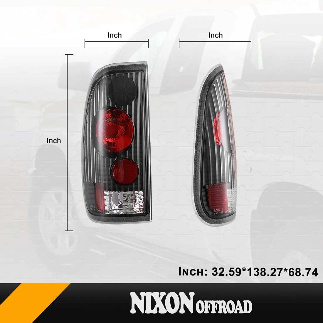 Nixon Offroad LED Tail Lights Assembly for 1997-2003 Ford F-150 F-250 | DOT/SAE Compliant, Waterproof, Easy Fit - view 4