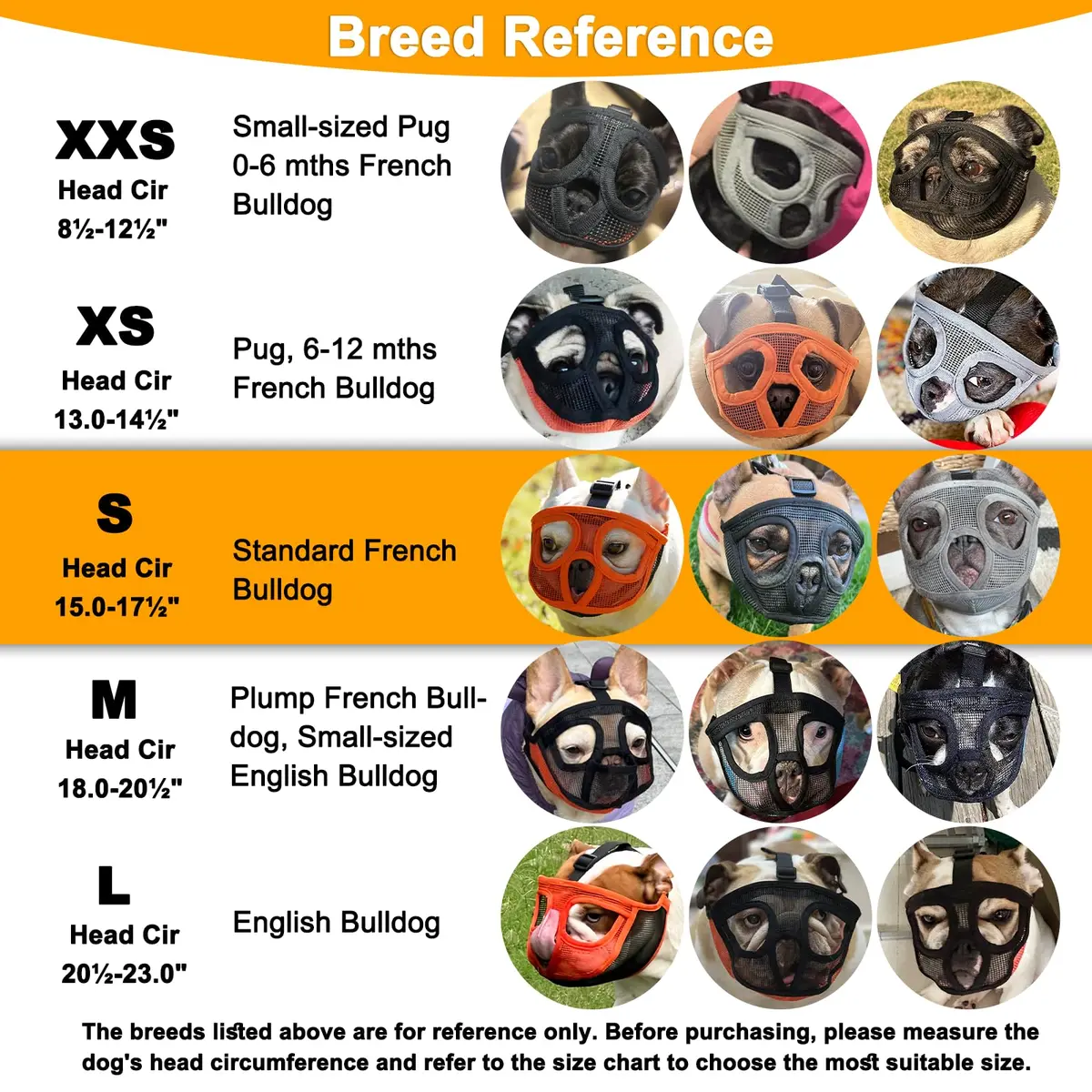 BARKLESS Short Snout Muzzle for French Bulldog, Shih Tzu | Breathable Mesh & Adjustable Strap - view 5