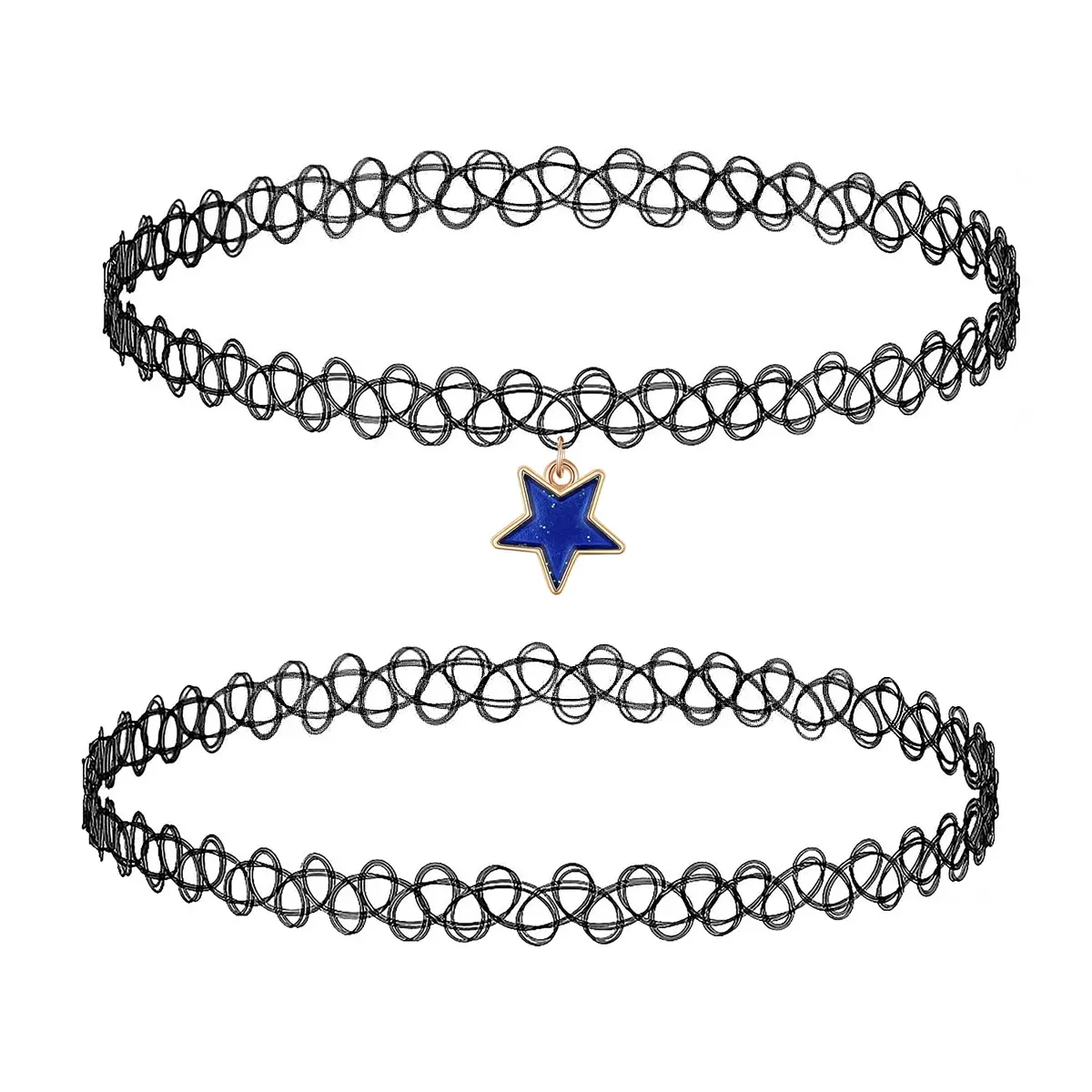 BodyJ4You 2PC 90s Choker Necklace for Women - Shooting Star Y2K Charm | Retro 90s Y2K Fashion Accessory - main product image
