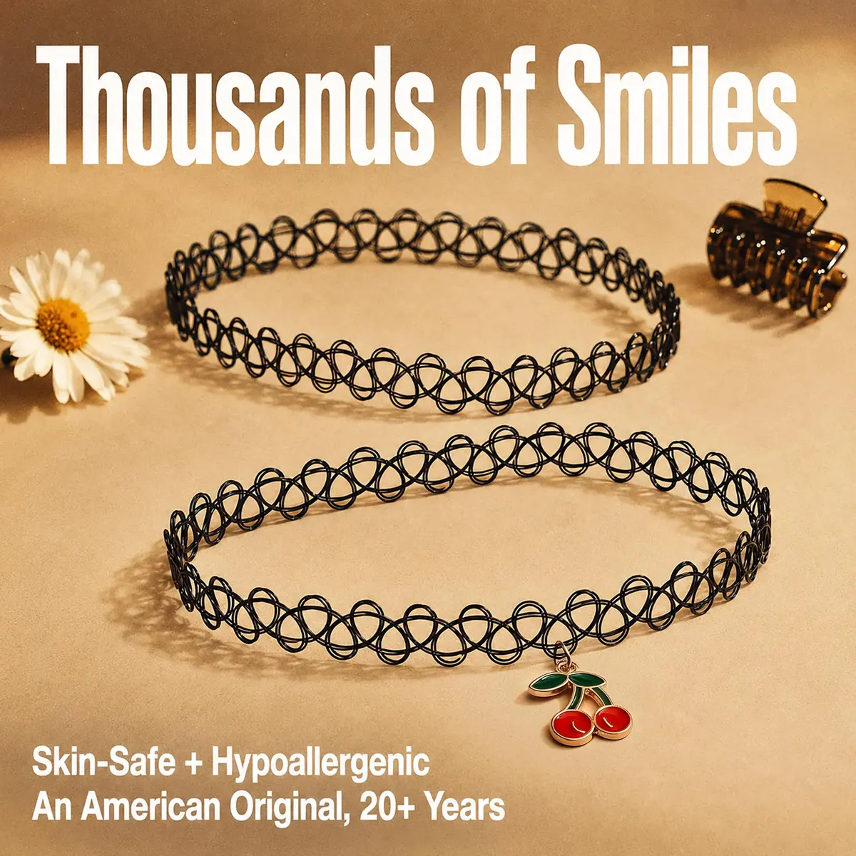 BodyJ4You 2PC 90s Choker Necklace for Women - Red Cherry Y2K Charm Pendant | Retro 90s Y2K Fashion Accessory - view 8