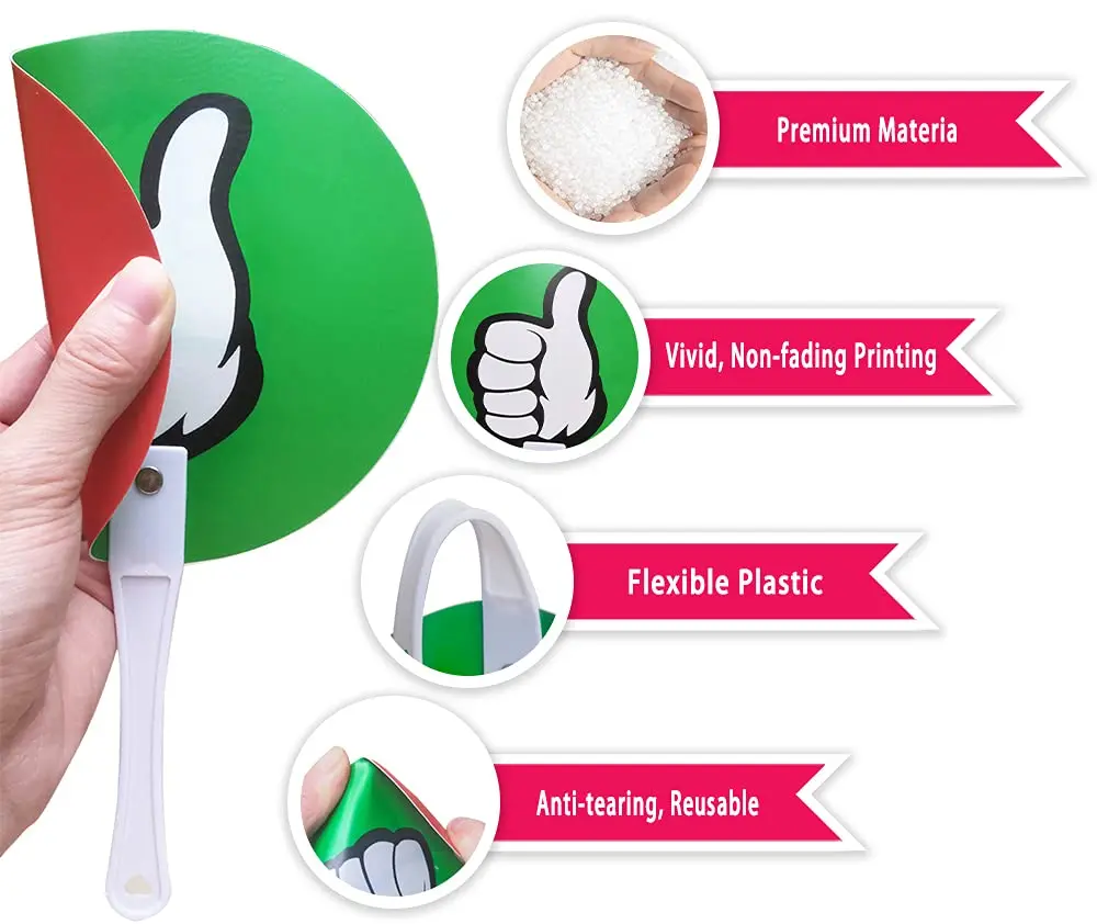 Magopera Thumbs Up/Thumbs Down Paddles 24 Packs | Classroom Voting Signs for Teacher-Student Interaction - view 4