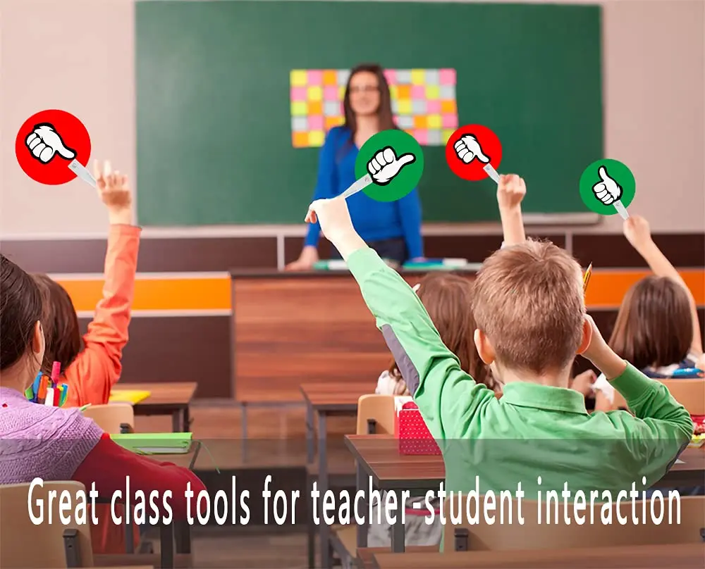 Magopera Thumbs Up/Thumbs Down Paddles 24 Packs | Classroom Voting Signs for Teacher-Student Interaction - view 7