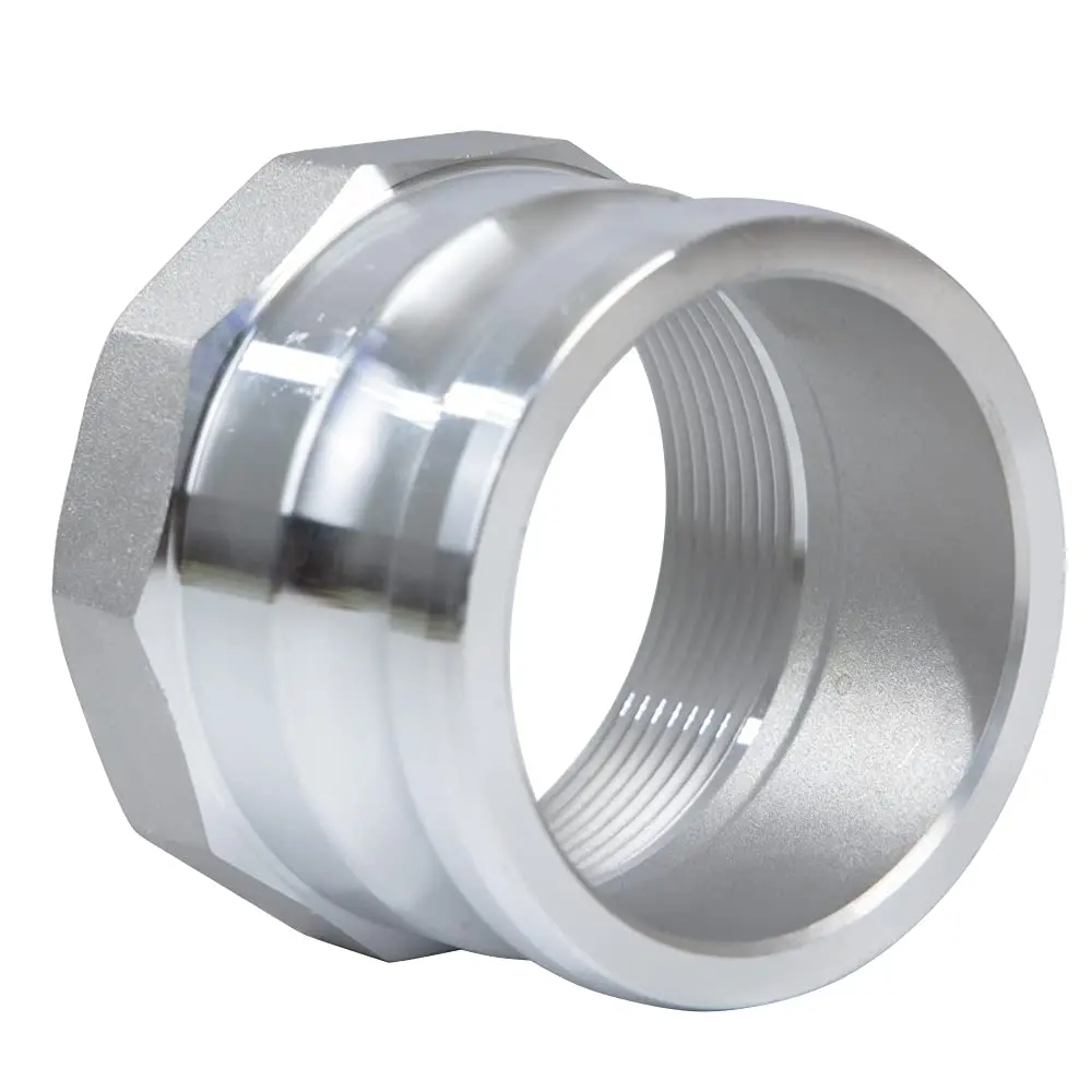 Quafwia 3 inch (7.62 cm) Aluminum Cam Lock Fittings Type A Male NPT x Female Thread (2-Pack) | Standard AA59326 Quick Disconnect Couplers - view 4