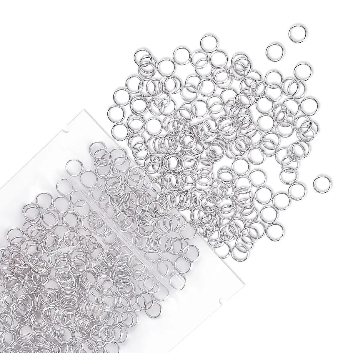 Uniclife 6 mm Metal Split Jump Rings 500 PCS | Durable Jewelry Connectors for DIY Crafts - main product image
