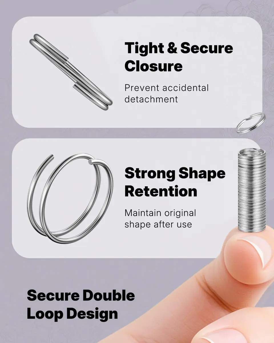 Uniclife 6 mm Metal Split Jump Rings 500 PCS | Durable Jewelry Connectors for DIY Crafts - view 6