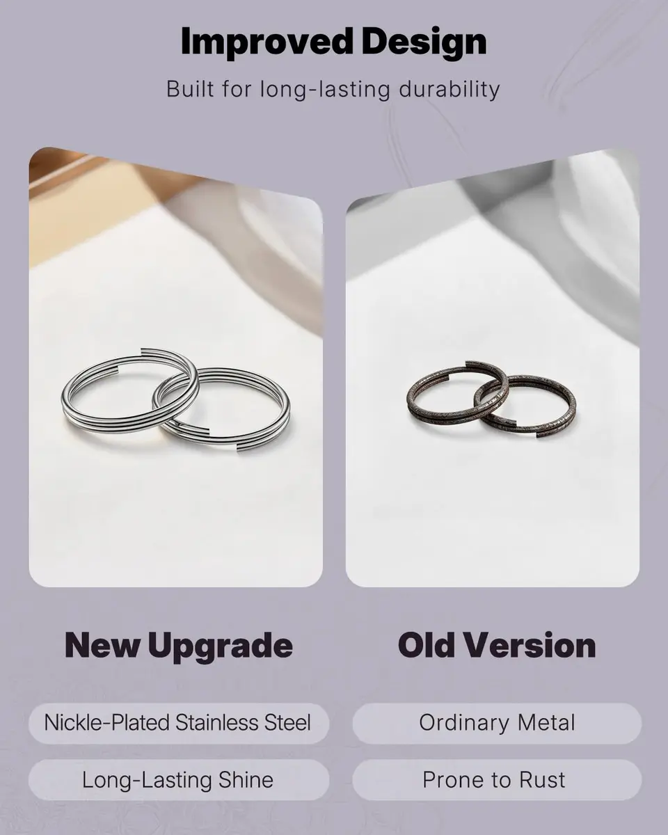 Uniclife 6 mm Metal Split Jump Rings 500 PCS | Durable Jewelry Connectors for DIY Crafts - view 4