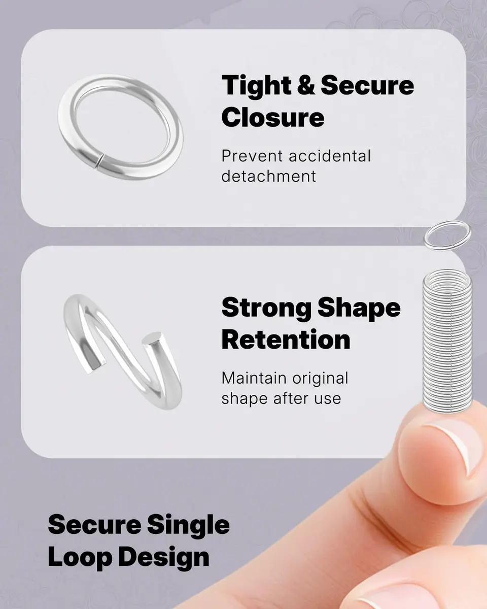 Uniclife 6 mm Silver Jump Rings 1000 PCS | Jewelry Making Open Loops for DIY Crafts - view 6