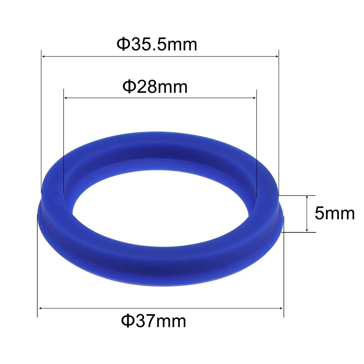uxcell UHS Radial Shaft Seal 28mm ID x 35.5mm OD x 5mm Width PU Oil Seal, Blue Pack of 5 | Oil Resistance & Easy Installation - view 2