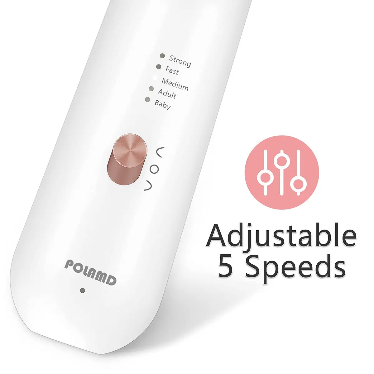 POLAMD Professional Electric Nail Drill Machine White | 5 Speeds Cordless Hand Foot Care Tool - view 4