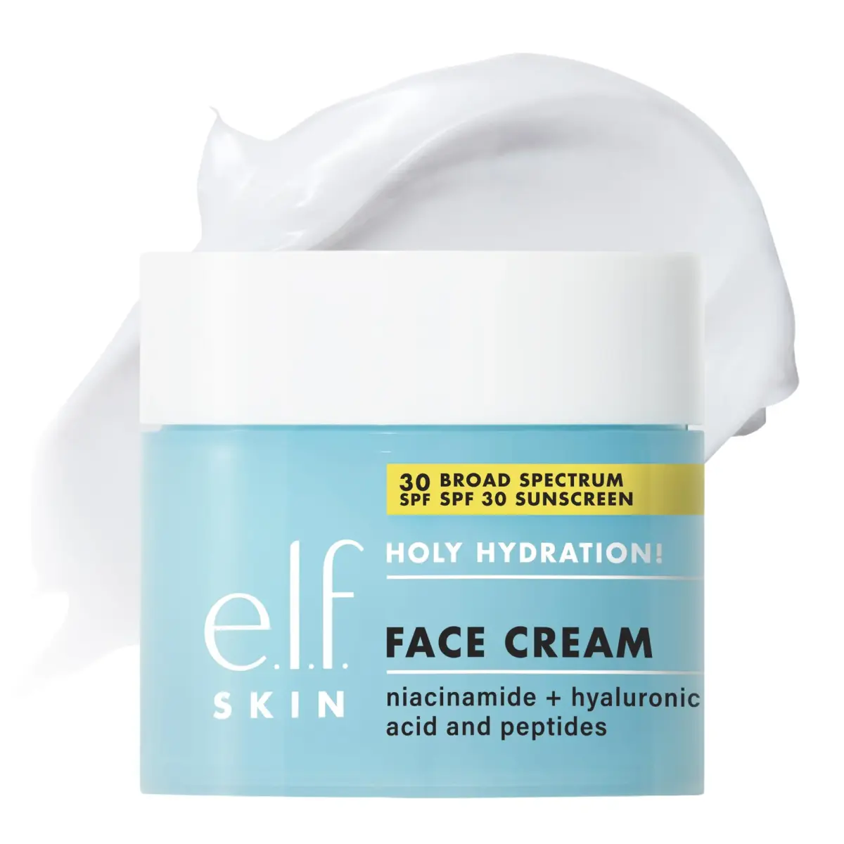 e.l.f. SKIN Holy Hydration! Face Cream SPF 30 50ml (1.7 Fl Oz) | Broad Spectrum Daily Moisturizer with Hyaluronic Acid & Niacinamide - main product image
