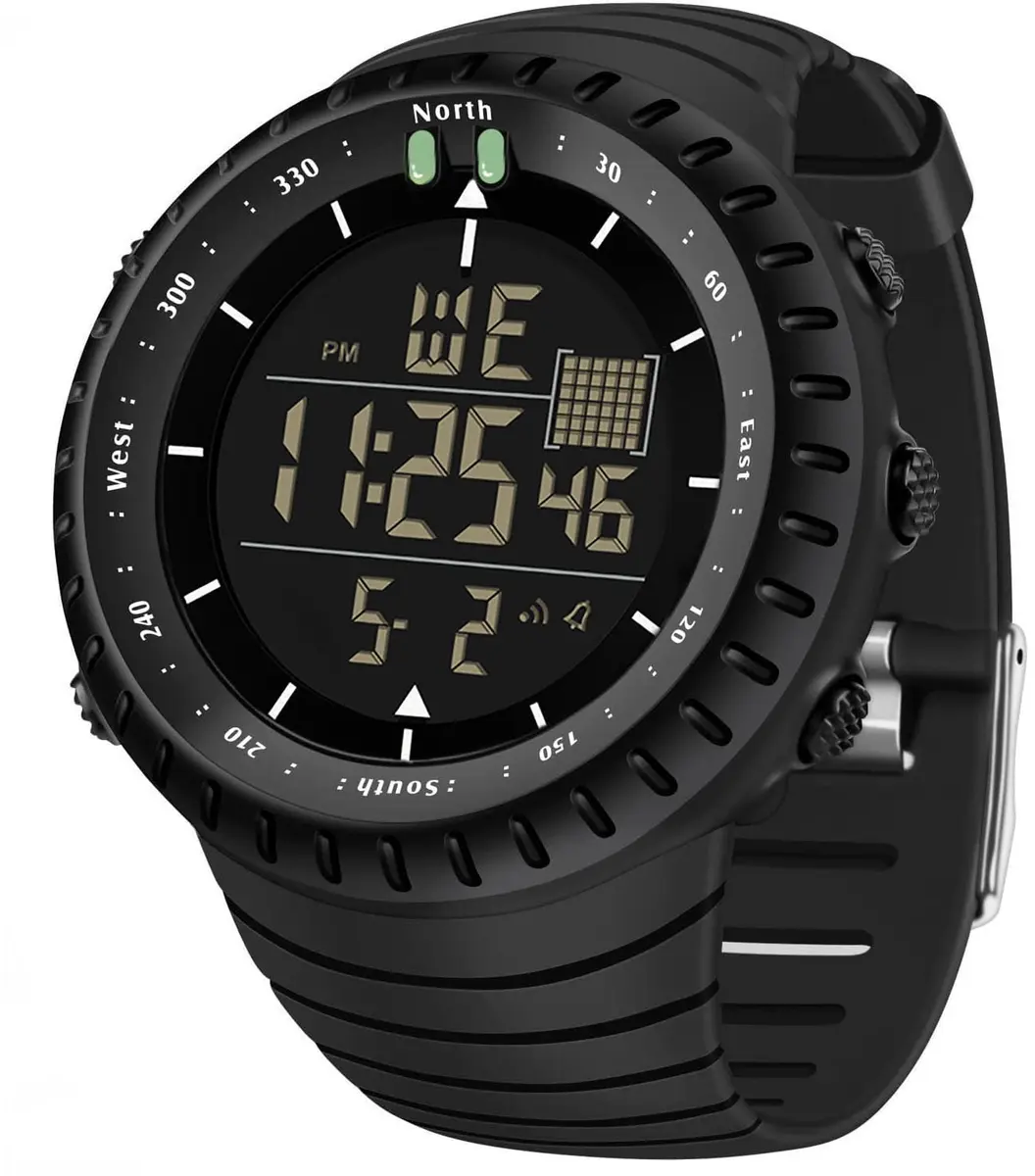ManLinKei Digital Sports Watch, Military Waterproof Tactical Watch for Men, 1.97in - main product image