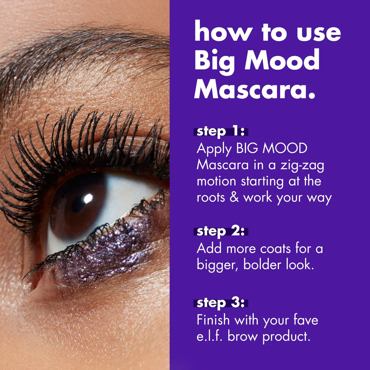 e.l.f. Big Mood Mascara Black 9ml (0.30 fl Oz) | Bold, Lifted, Voluminous Lashes with Jojoba Wax - view 6