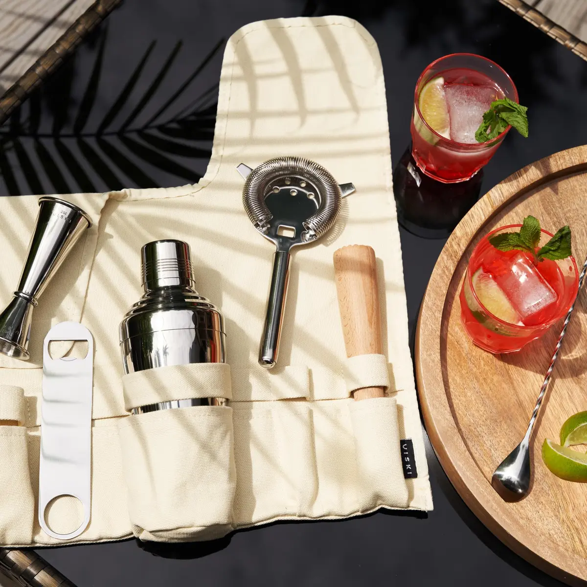Viski Travel Bartender Kit 6pc Set | Portable Cocktail Mixing Essentials for On-the-Go Mixology - view 6