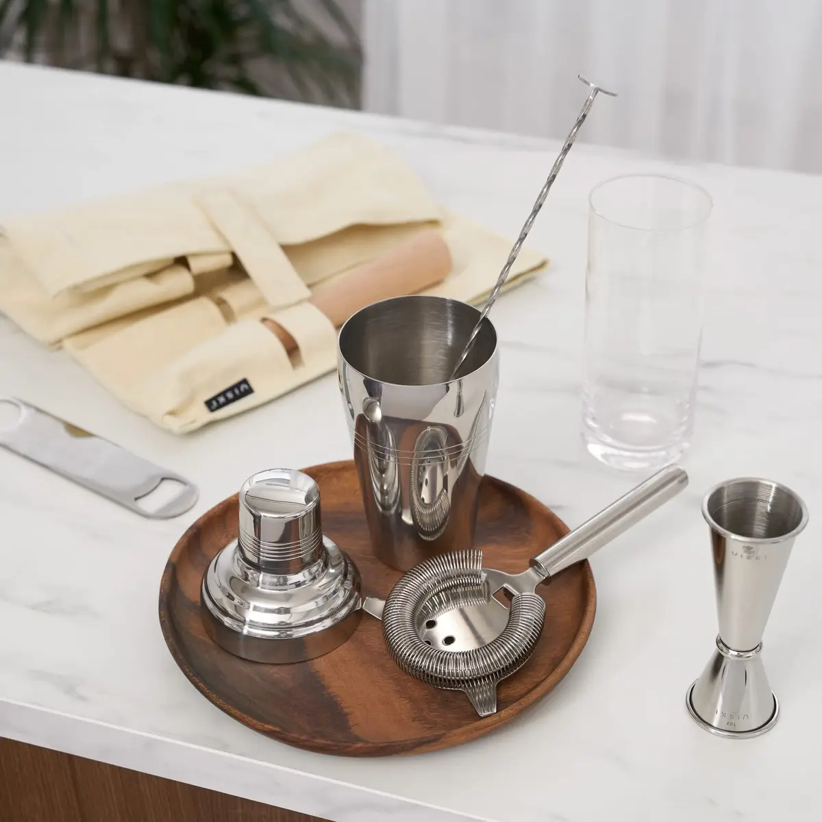 Viski Travel Bartender Kit 6pc Set | Portable Cocktail Mixing Essentials for On-the-Go Mixology - view 4