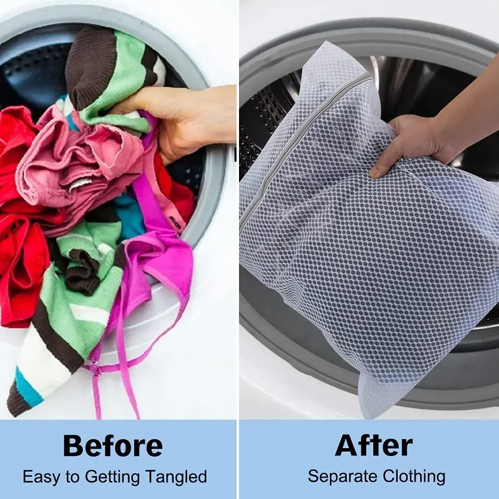 Vivifying XL Large Mesh Laundry Bags 2 Pack 20 x 24 Inches | Honeycomb Mesh Wash Bags for Delicates, Sweaters, Blankets (White) - view 5