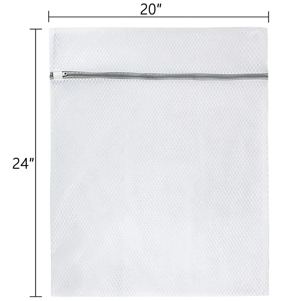 Vivifying XL Large Mesh Laundry Bags 2 Pack 20 x 24 Inches | Honeycomb Mesh Wash Bags for Delicates, Sweaters, Blankets (White) - view 2