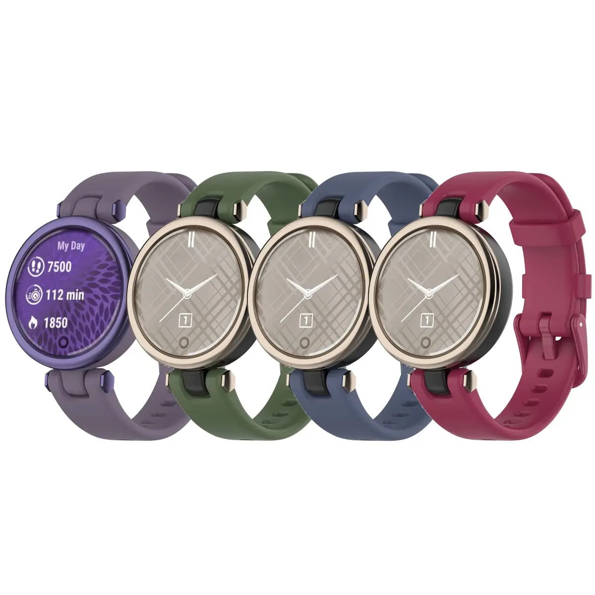 Bangyee Silicone Watch Bands Compatible with Garmin Lily 4-Pack (15cm-21.5cm) | Sport & Fashion Replacement Straps - main product image