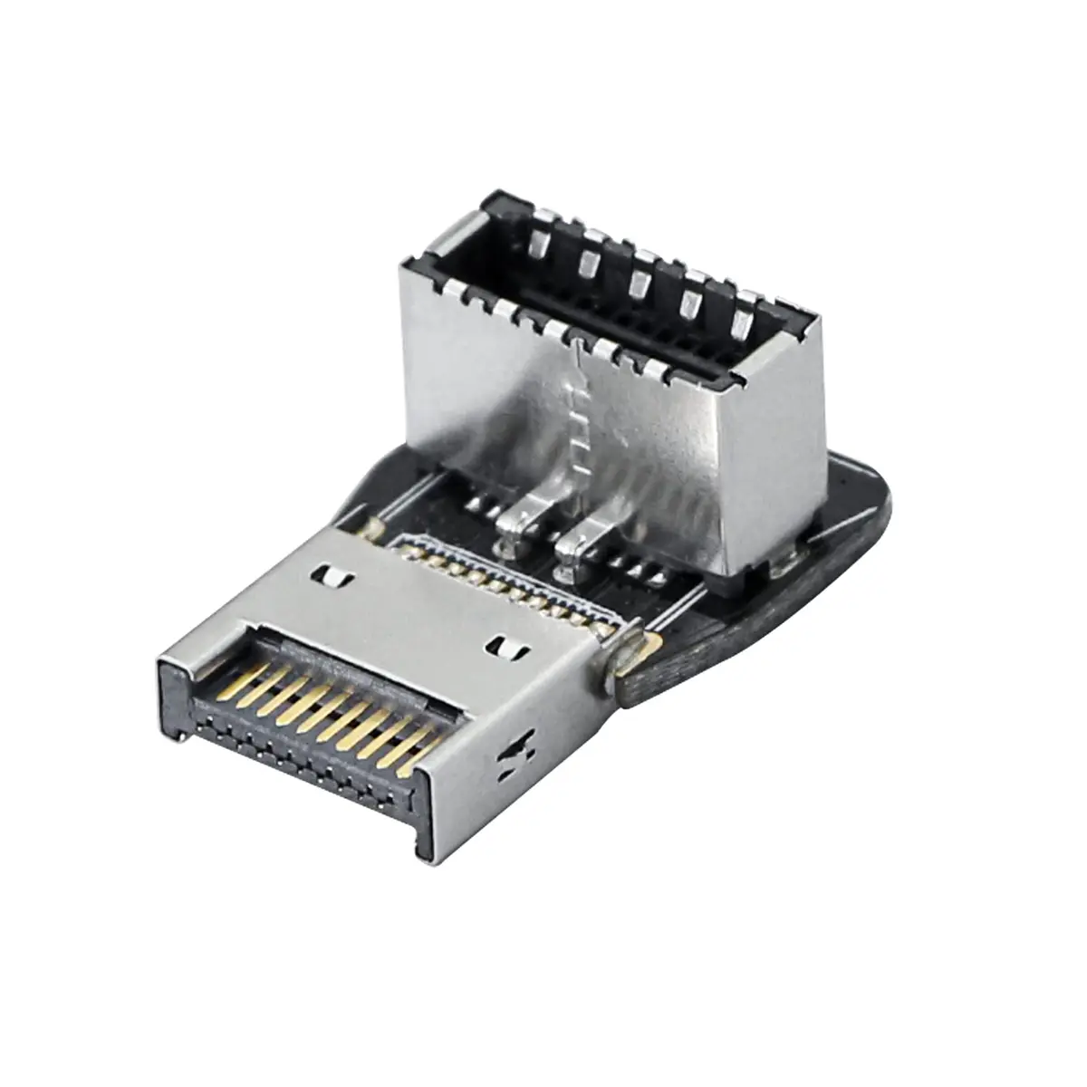 CERRXIAN 90 Degree USB Type E Adapter, Up Angle USB 3.2 Type E Male to Female, High Speed 10Gbps for USB C Header Motherboard (Up/A) - main product image