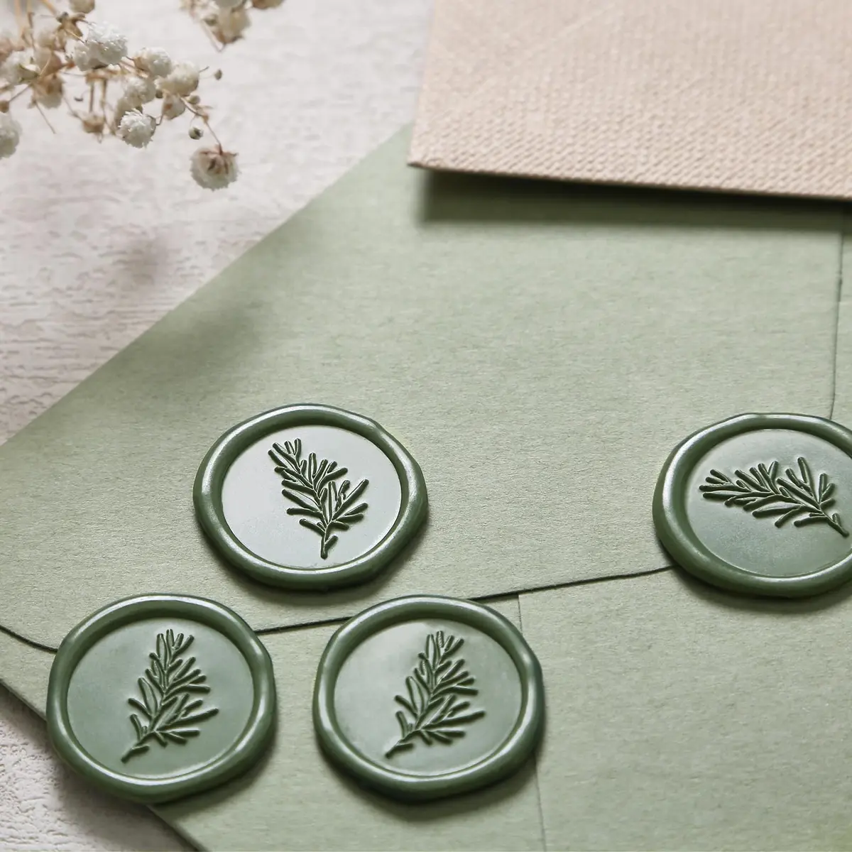 UNIQOOO Dark Olive Green Sealing Wax Beads, 540 Pcs | Perfect for Wedding Invitations & Crafts - view 8