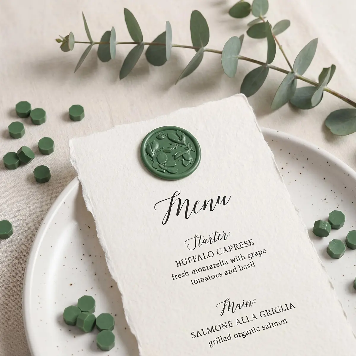 UNIQOOO Dark Olive Green Sealing Wax Beads, 540 Pcs | Perfect for Wedding Invitations & Crafts - view 4