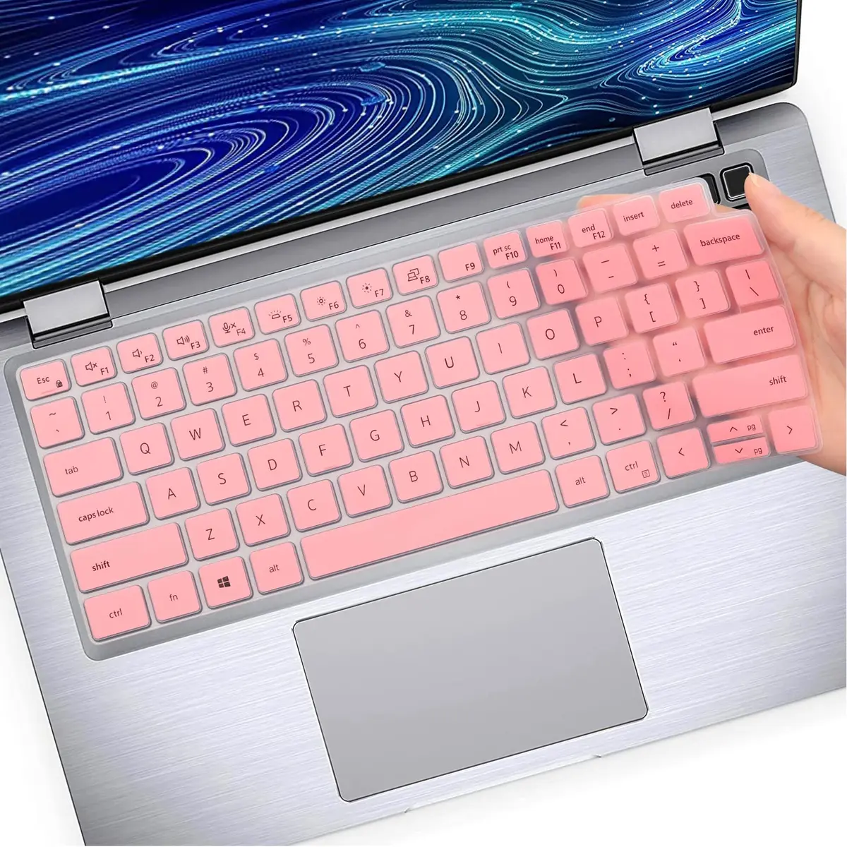 MUBUY-GOL Keyboard Cover Skin for Dell Latitude 14" Pink | Durable Silicone Keyboard Protector - main product image