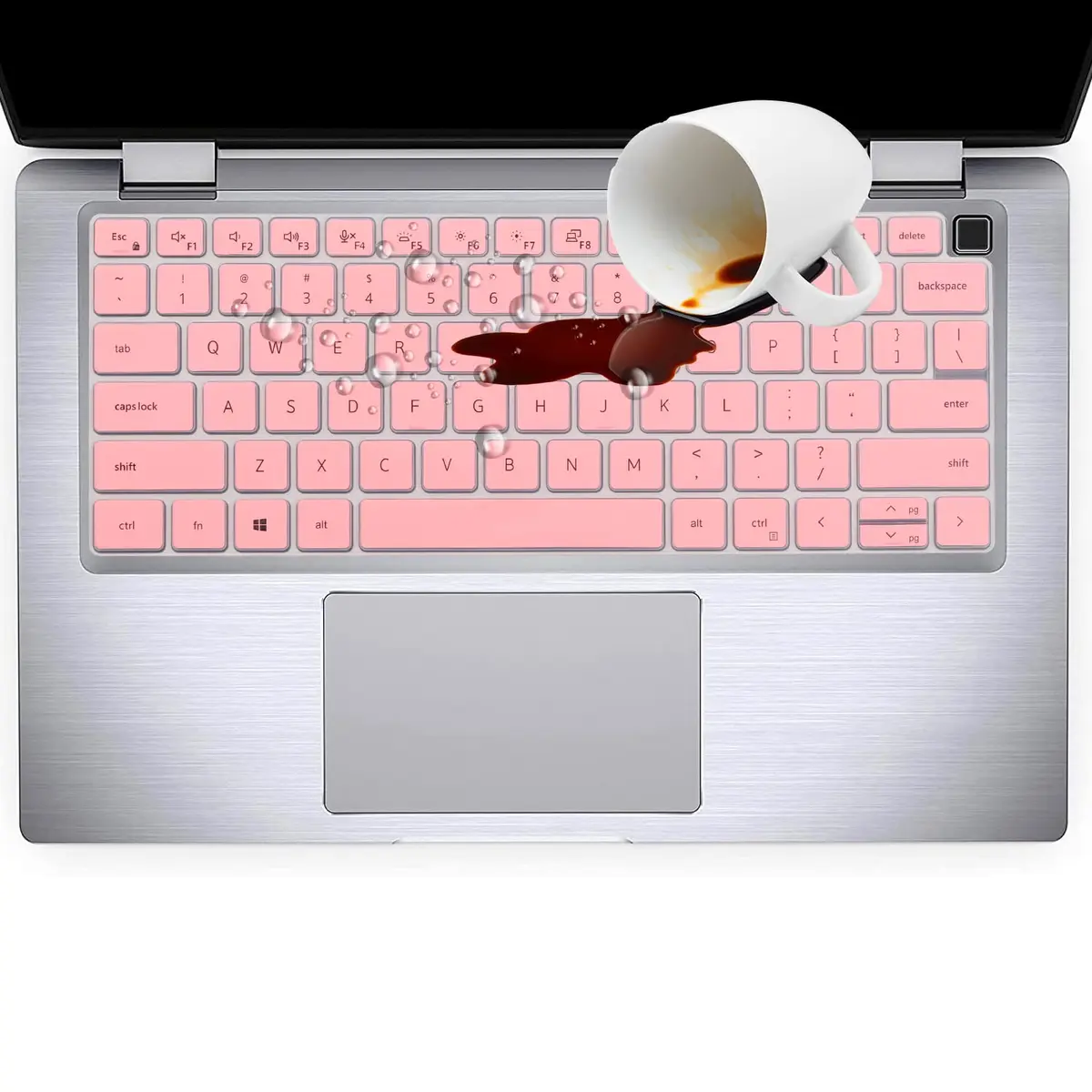 MUBUY-GOL Keyboard Cover Skin for Dell Latitude 14" Pink | Durable Silicone Keyboard Protector - view 7