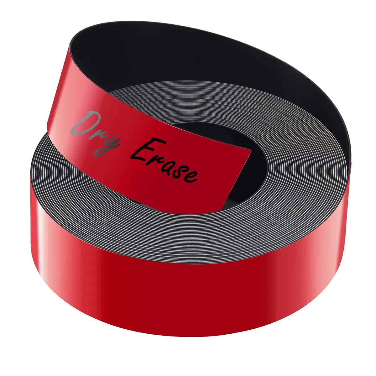 LLPT Red Dry Erase Magnetic Label Strips 7.92 m (26 Ft) | Reusable & Cuttable for Metallic Surfaces - main product image