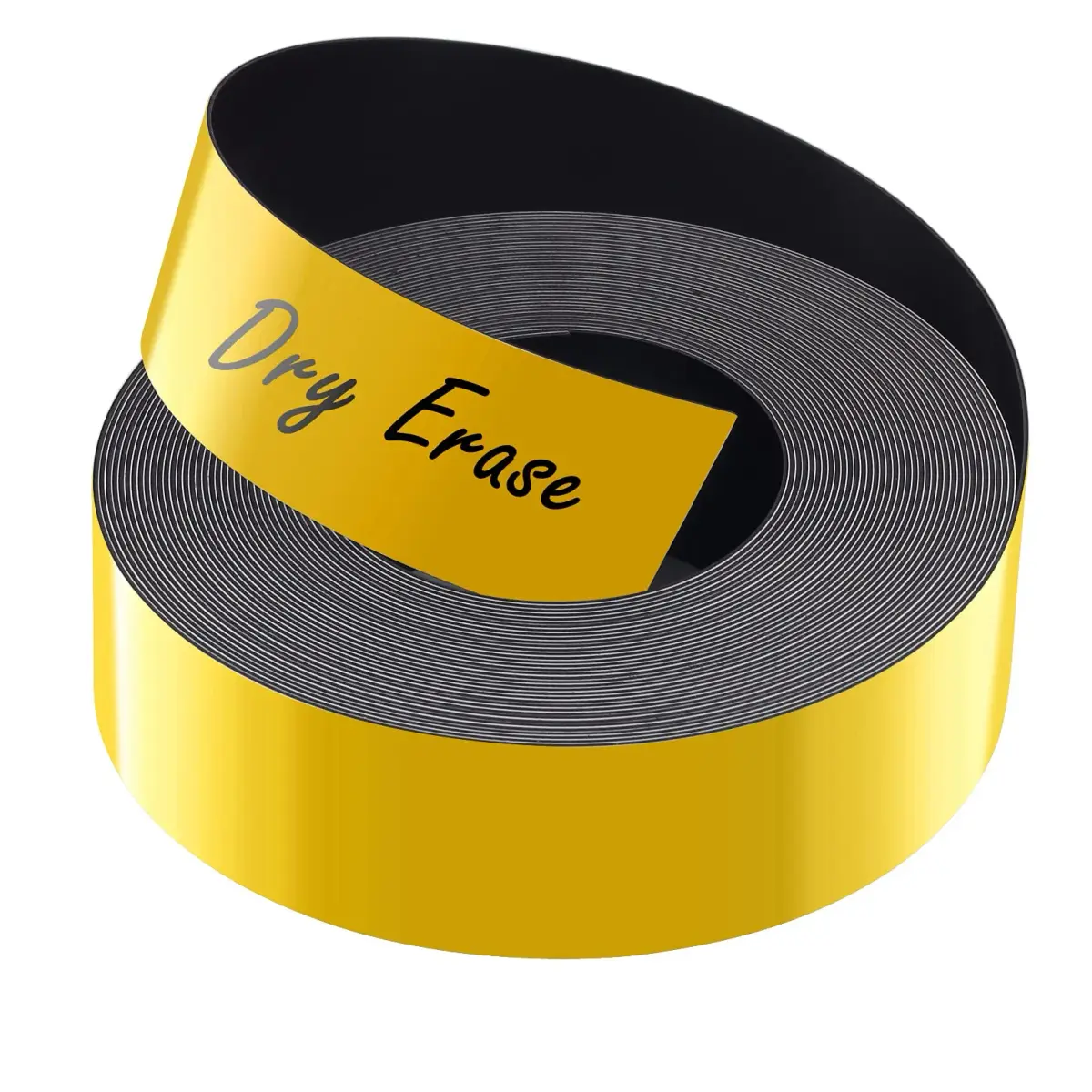 LLPT Dry Erase Magnetic Label Strips 1” x 26 Ft Yellow | Reusable & Water-Resistant for Metallic Surfaces - main product image