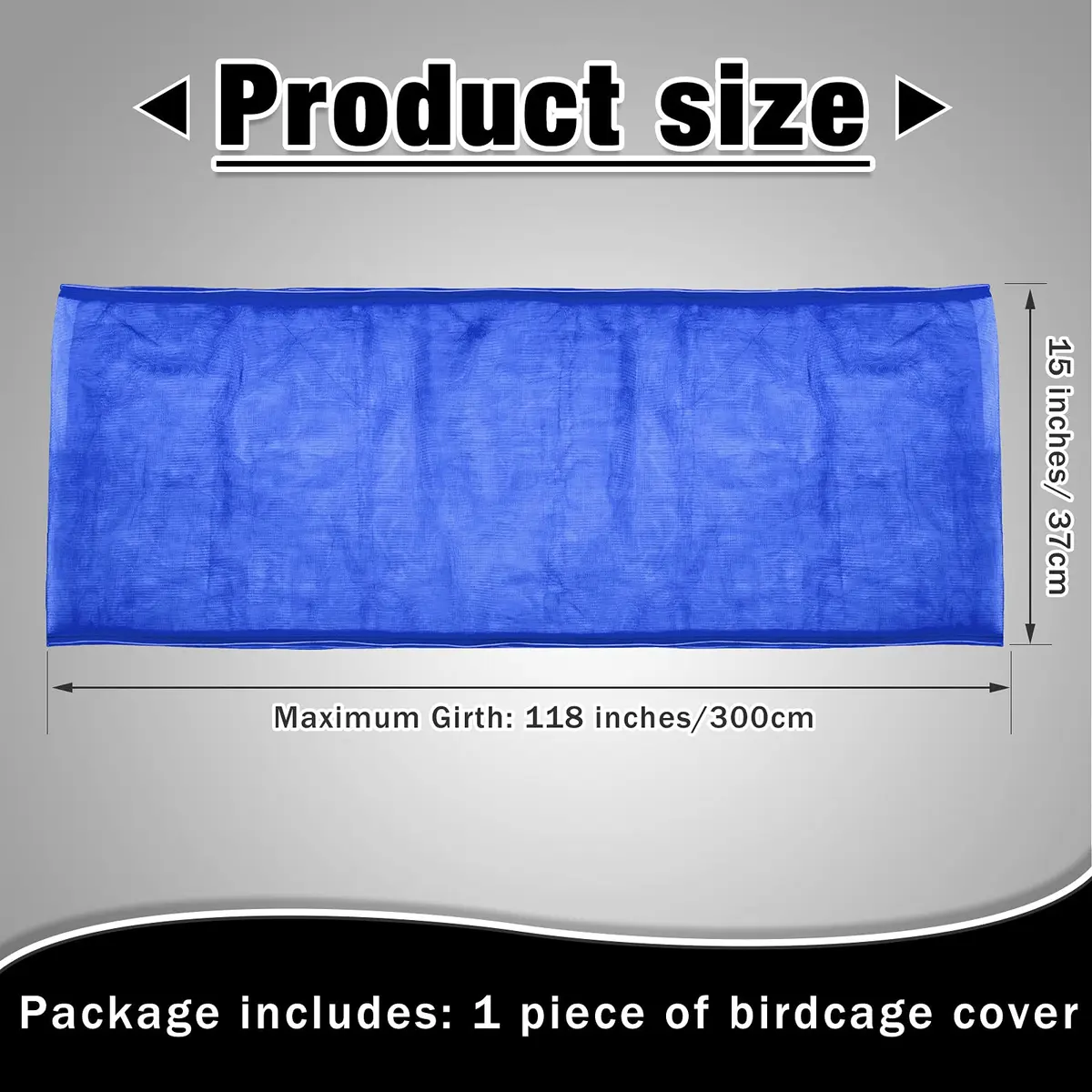 Shappy Bird Cage Seed Catcher Net 300 x 37 cm (118 x 15 Inch) | Breathable Nylon Mesh for Medium/Small Cages - view 2