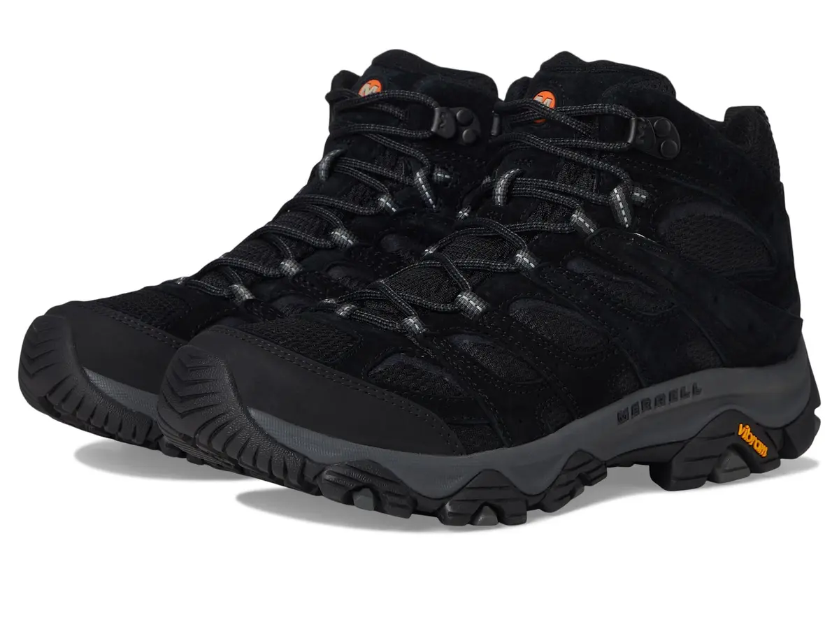 Merrell Moab 3 Mid Hiking Boot, Black Night, 14 Wide | Durable Comfort for Indian Trails - main product image
