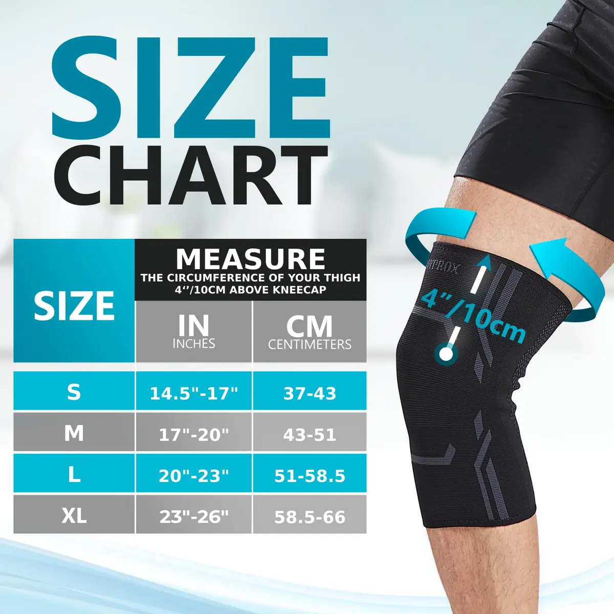 Bodyprox Knee Compression Sleeve for Men and Women (2 Pack) | Running & Workout Support - view 2