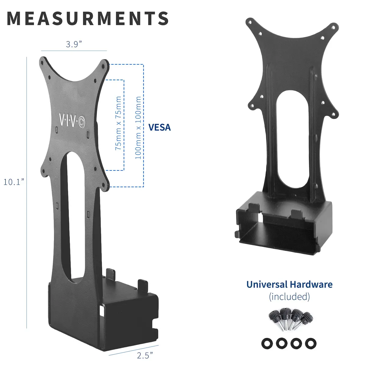 VIVO VESA Adapter for Samsung T55 Series Monitors | Steel, Black, 75x75/100x100mm - view 3