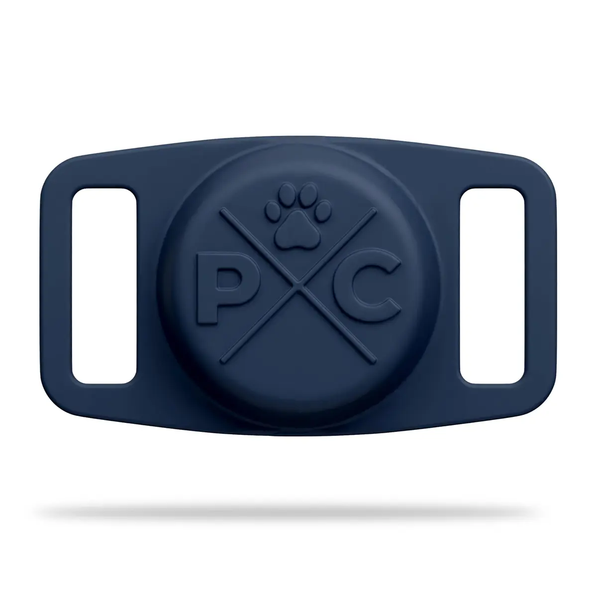 Pup Culture AirTag Dog Collar Holder | Navy Silicone | Fits 1-Inch Collars | Apple AirTag Sold Separately - main product image