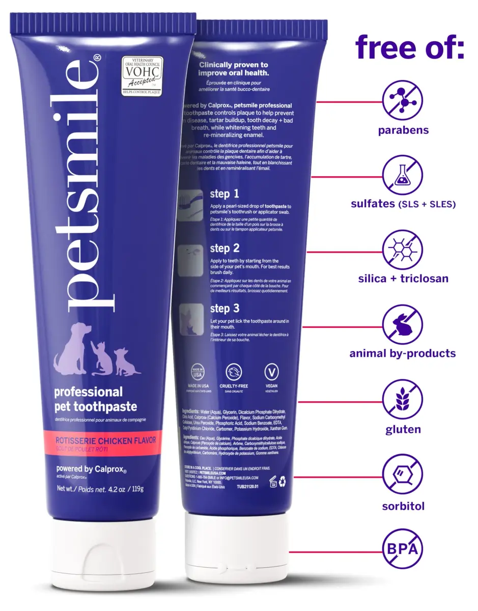 Petsmile VOHC Accepted Toothpaste, Rotisserie Chicken 4.2 Oz (119 g) | Clinically Proven Pet Dental Care - view 2