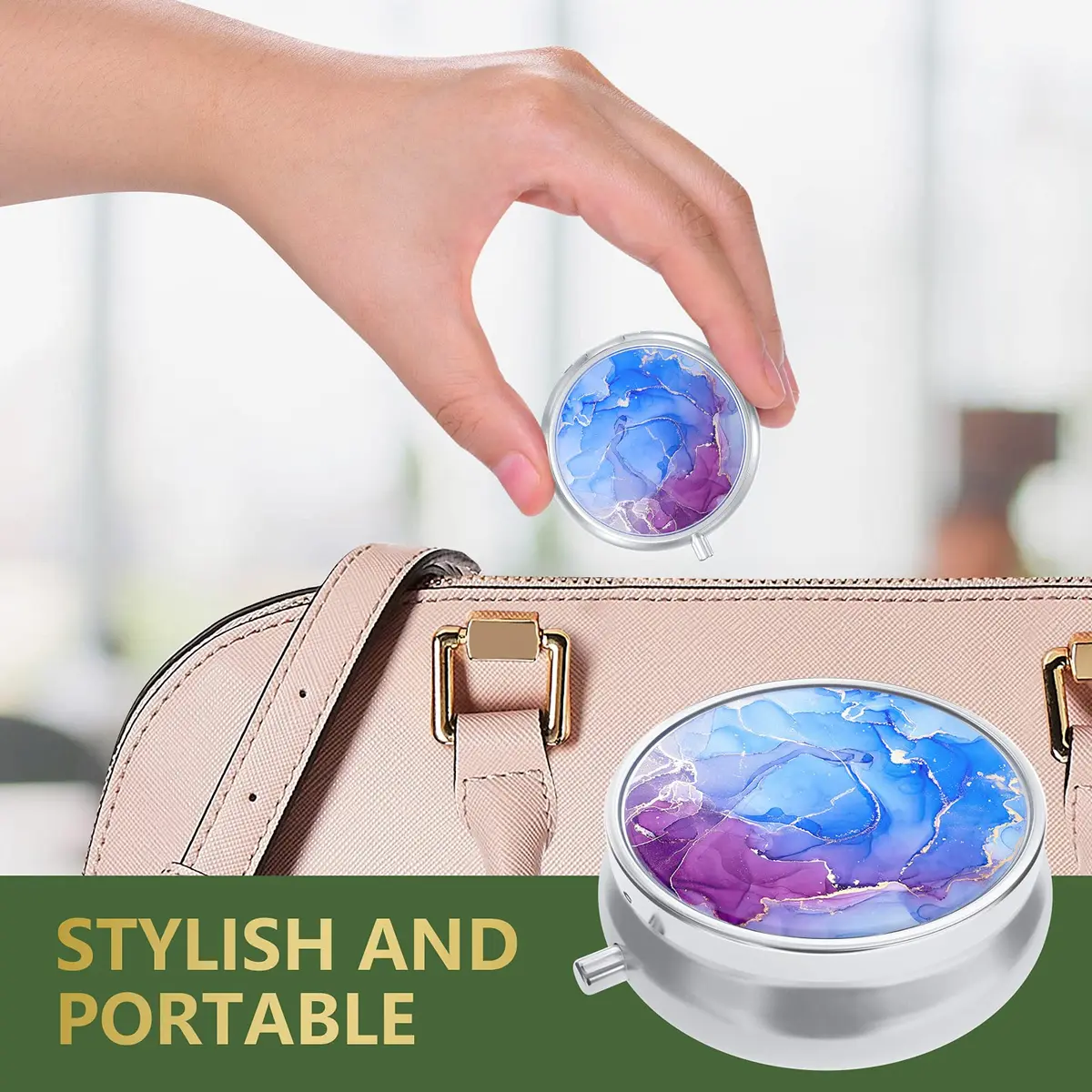 Nipichsha Personal Pill Dispenser Small Portable Medicine Organizer 1 Count (Pack of 1) | Compact & Durable - view 5