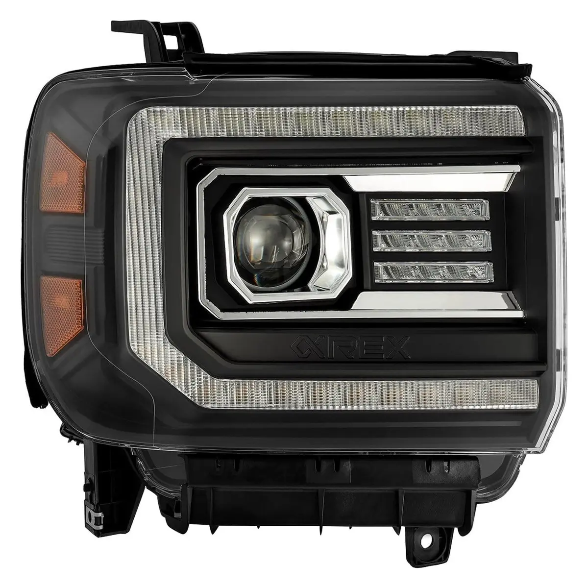 AlphaRex 880615 LUXX Series LED Projector Headlights | Fits GMC Sierra 1500 | Clear Polycarbonate Lens - view 2