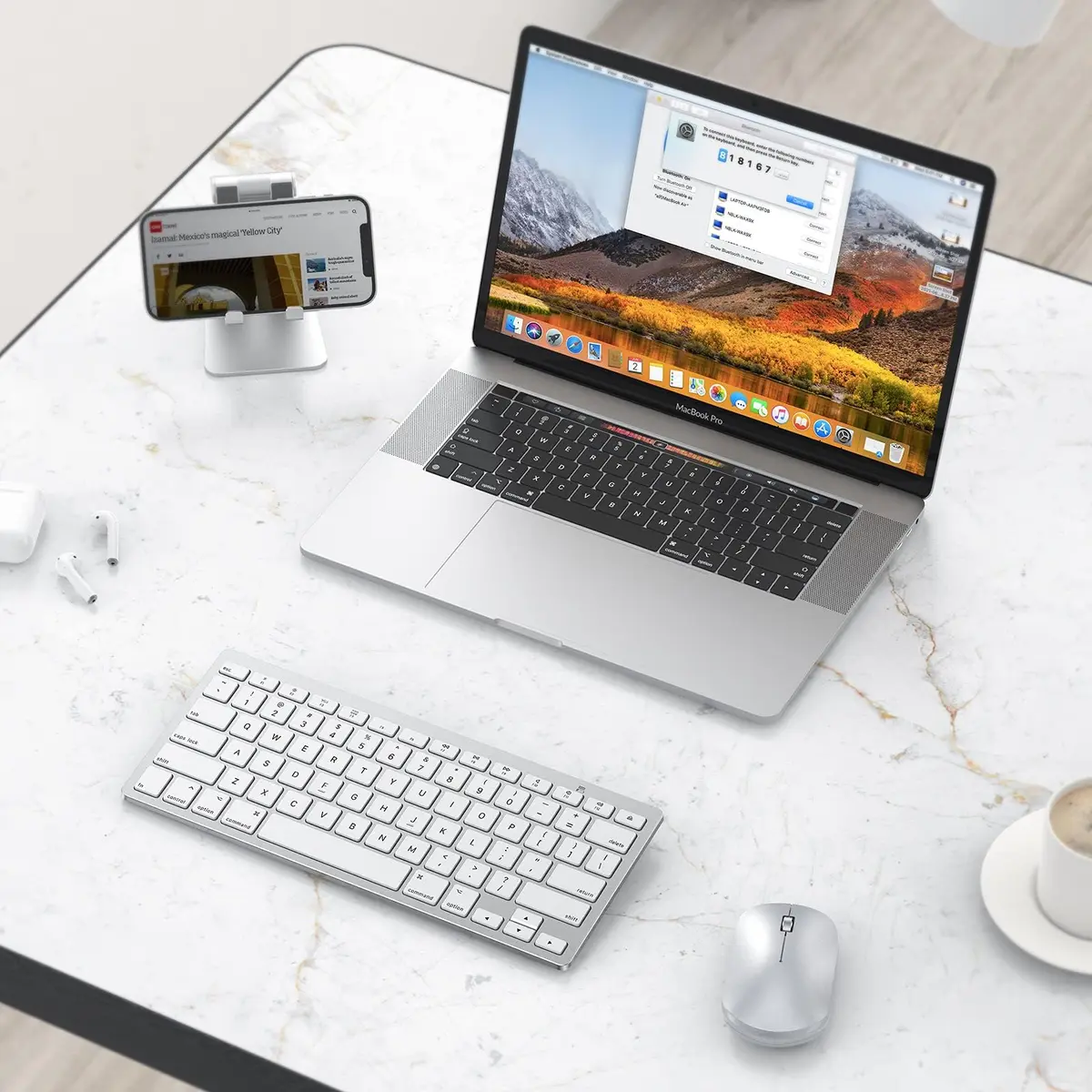 OMOTON Bluetooth Keyboard for Mac ONLY, Compact Wireless Keyboard 285mm x 120mm x 21.8mm | Mac OS X 10.10+ Compatible - view 8