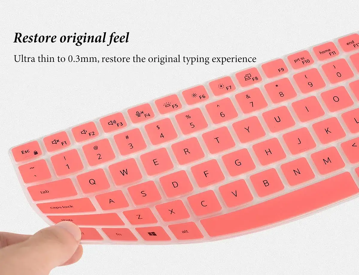 CASEDAO Pink Keyboard Cover Skin for Dell Latitude 7410-7450 14" & 7520 15.6" Laptops | US Layout - view 5