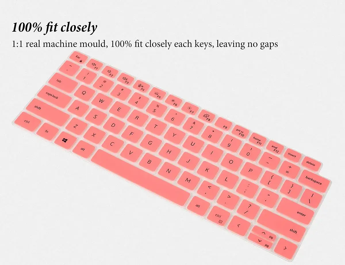 CASEDAO Pink Keyboard Cover Skin for Dell Latitude 7410-7450 14" & 7520 15.6" Laptops | US Layout - view 3