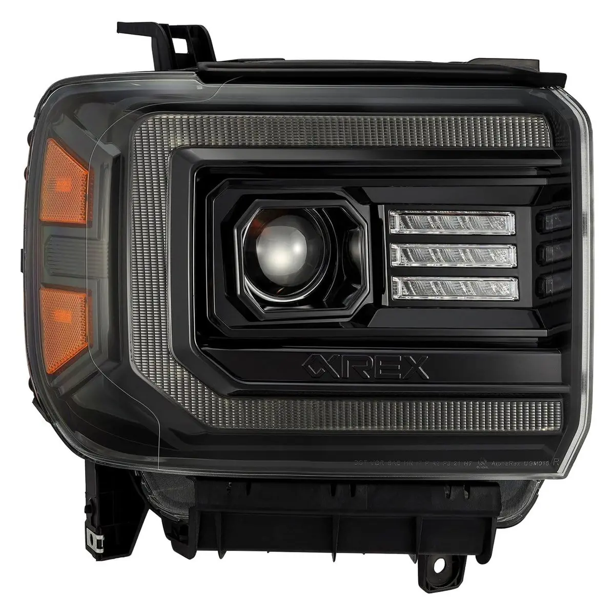AlphaRex 880614 LUXX Series LED Projector Headlights Smoke | Full LED Technology for GMC Sierra 1500 - view 2
