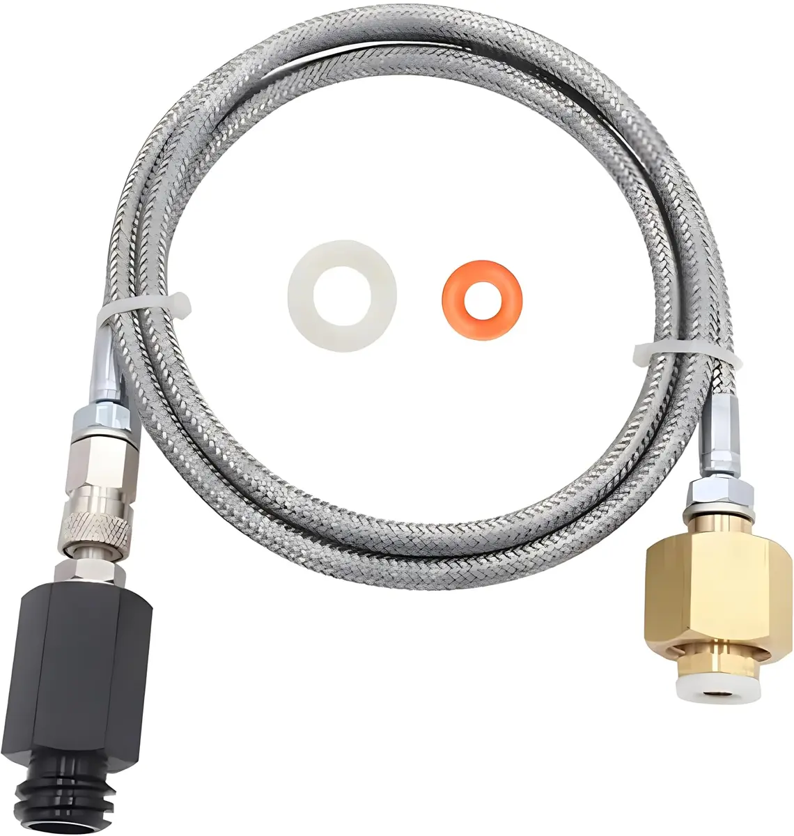 VaVoger Soda Machine Co2 Adapter with High Pressure Stainless Steel Hose 36 inch | Compatible with Jet Aqua Fizz - main product image