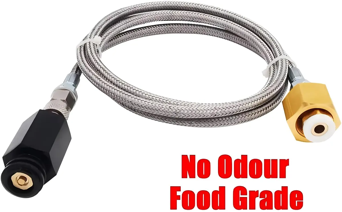 VaVoger Soda Machine Co2 Adapter with High Pressure Stainless Steel Hose 36 inch | Compatible with Jet Aqua Fizz - view 5