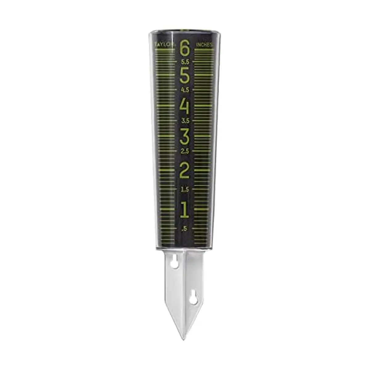 Taylor Glow-In-The-Dark Mountable Rain Gauge, 15.6 cm (6 inch) Capacity | Measure Precipitation Accurately - main product image