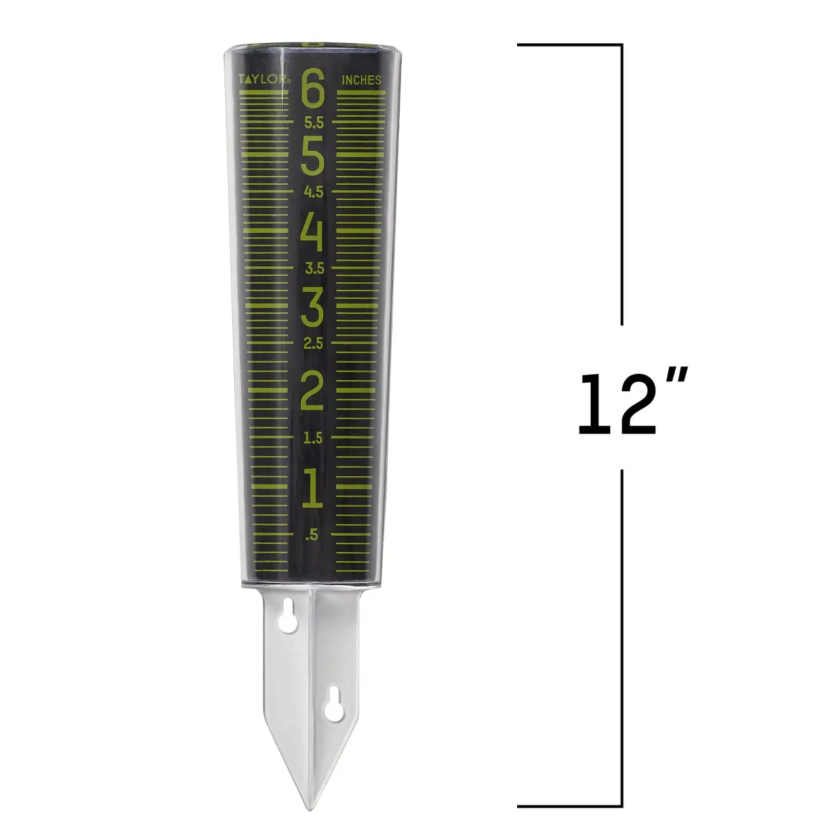 Taylor Glow-In-The-Dark Mountable Rain Gauge, 15.6 cm (6 inch) Capacity | Measure Precipitation Accurately - view 2