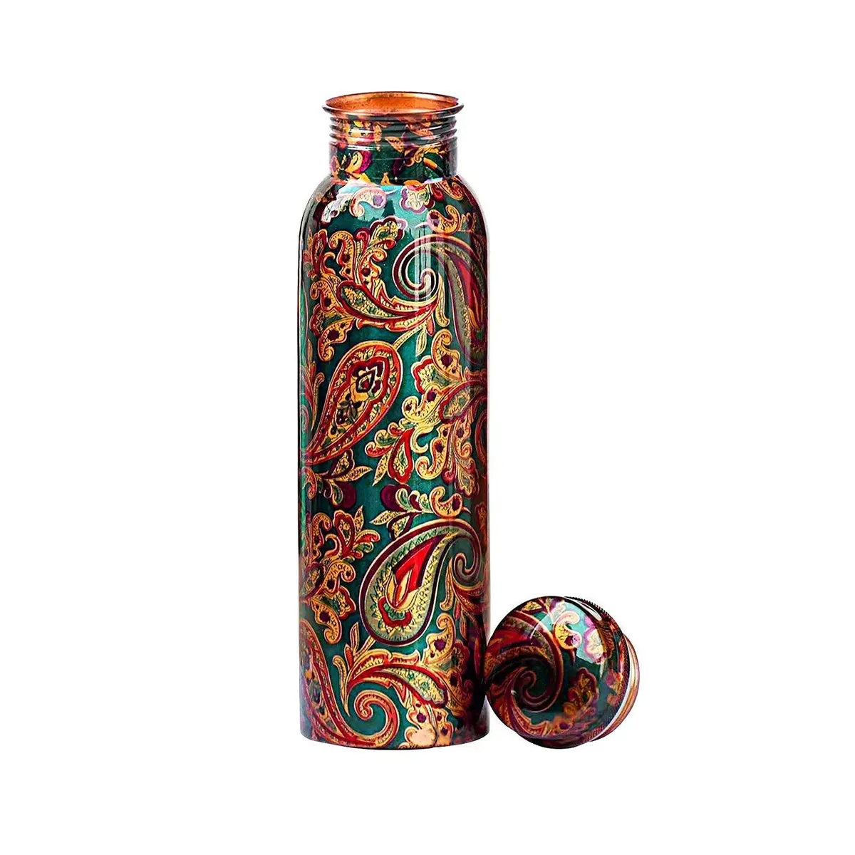 KC Pure Copper Water Bottle 1000ml (33.8 oz) | Ayurveda & Yoga Health Benefits - view 2