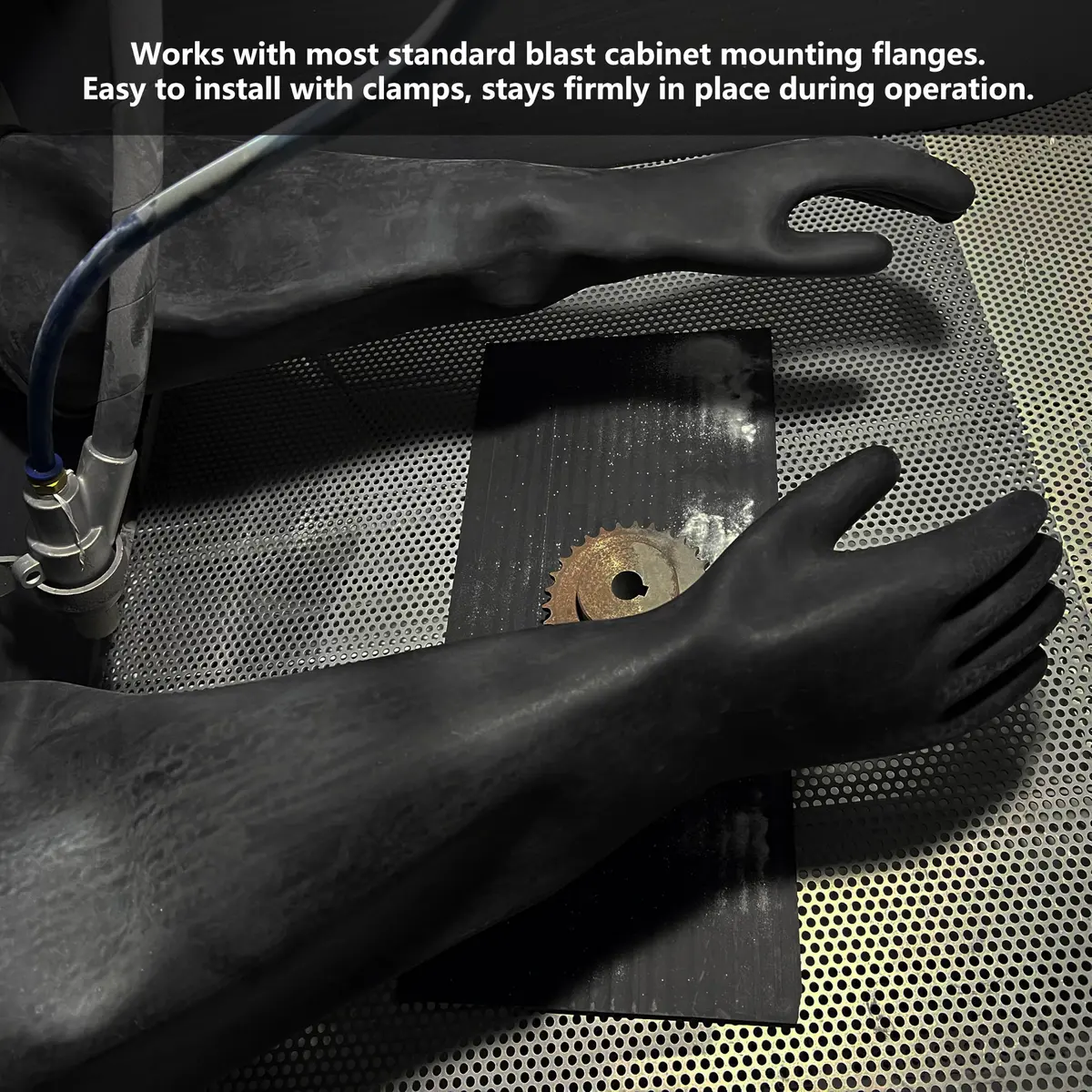 HOLDWIN Heavy Duty Sandblasting Gloves Rubber Gloves for Sandblaster 27.5" | High Wear Resistance & Safety - view 7