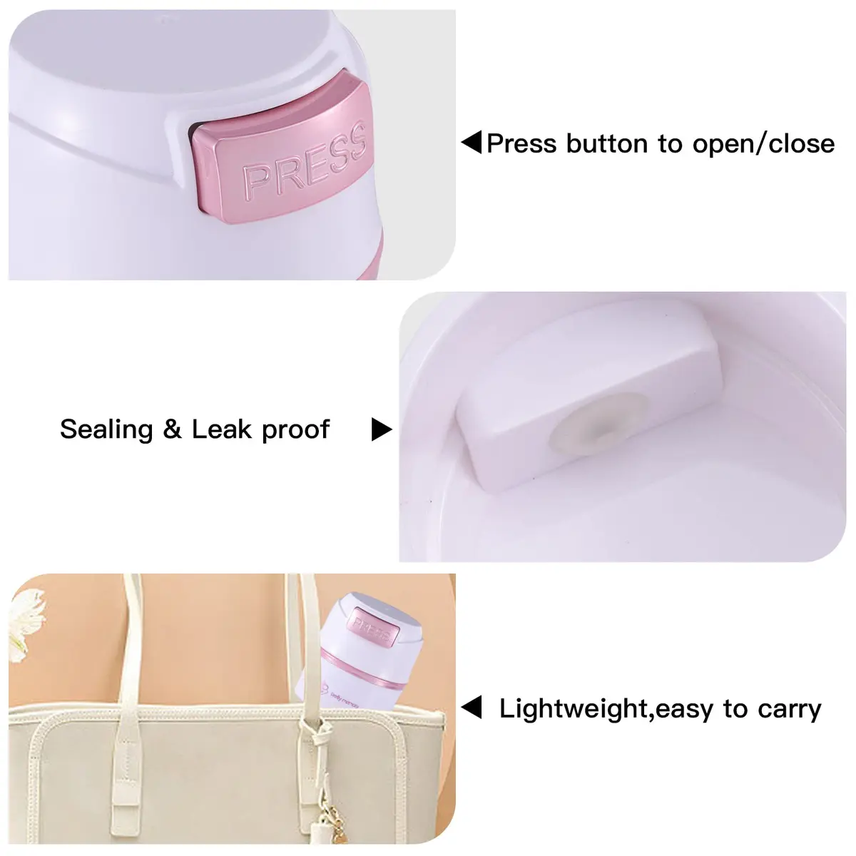 Pretty memory Lash Glue Holder for Eyelash Extensions | 3-8pcs Capacity, Airtight & Moisture-Proof Container - view 5