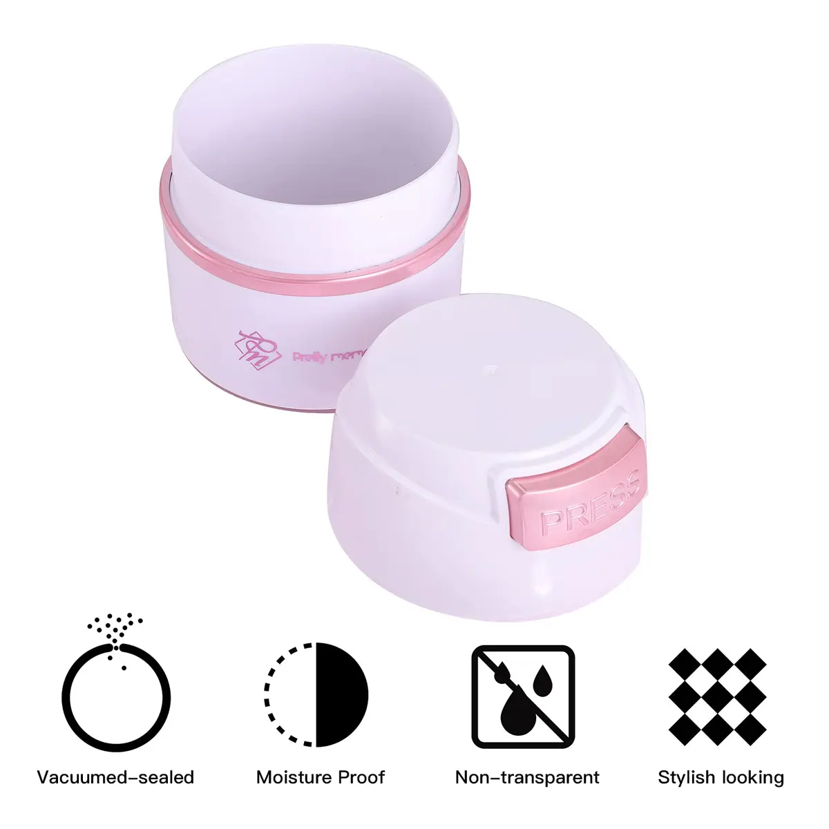 Pretty memory Lash Glue Holder for Eyelash Extensions | 3-8pcs Capacity, Airtight & Moisture-Proof Container - view 6
