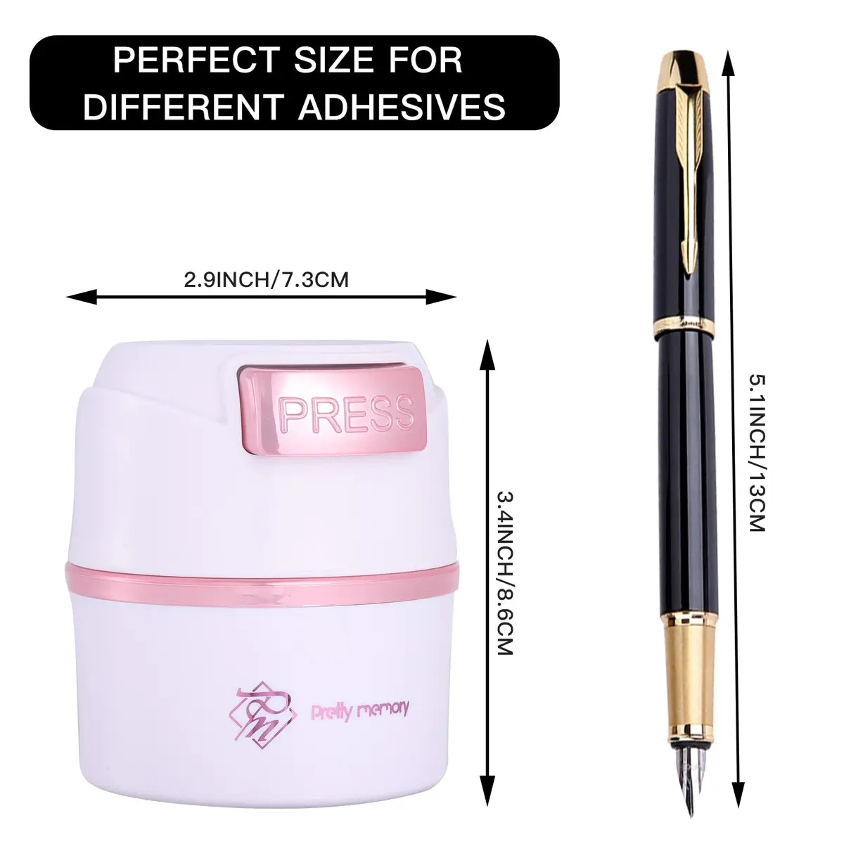 Pretty memory Lash Glue Holder for Eyelash Extensions | 3-8pcs Capacity, Airtight & Moisture-Proof Container - view 2